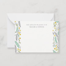 Sweet Sprigs - Carte de conseil parentale neutre s
