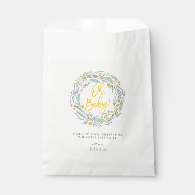 Sweet Sprigs Gender Neutral Baby Fevor Bag Geschenktütchen (Vorderseite)