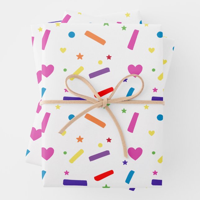Sweet Sprinkle Geburtstagsparty Thema Geschenkpapier Set (Beispiel)