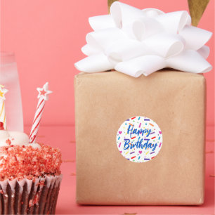Sweet Sprinkle Geburtstagsparty Thema Runder Aufkleber