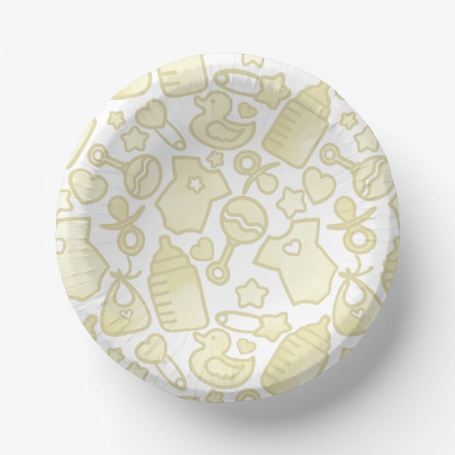 Sweet Sprinkles Ombre Gelb Pappteller (Vorderseite)