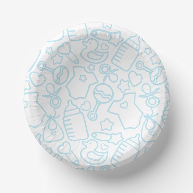 Sweet Sprinkles White Blue Pappteller (Vorderseite)