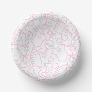 Sweet Sprinkles White Pink Pappteller