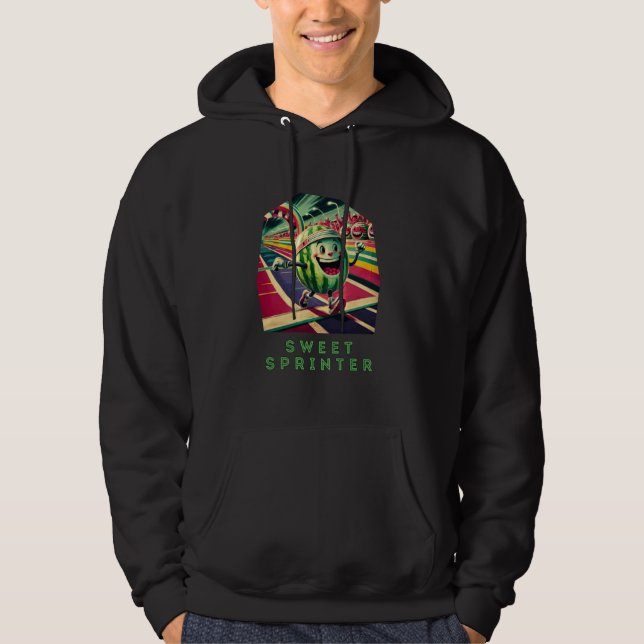 Sweet Sprinter Cut Cartoon Runner Watermelon Hoodie (Vorderseite)