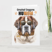 Sweet St. Bernard Dog Bester HuMOM Muttertag