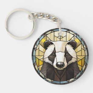 Sweet Stached Glass Badger Schlüsselanhänger