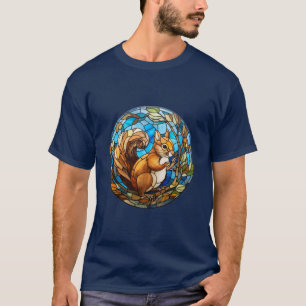 Sweet Stached Glass Eichhörnchen T-Shirt