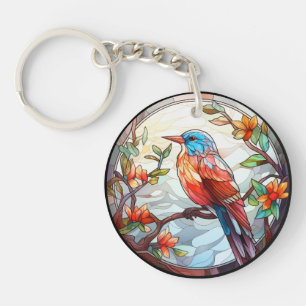 Sweet Stached Glass Kingfisher Schlüsselanhänger