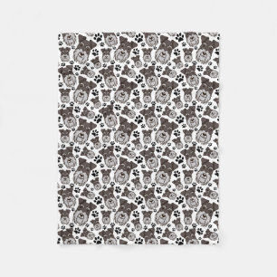 Sweet Standard Schnauzer Miniatur Pet Welpen Hund Fleecedecke