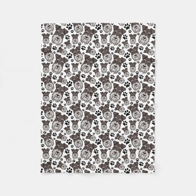 Sweet Standard Schnauzer Miniatur Pet Welpen Hund Fleecedecke (Vorderseite)
