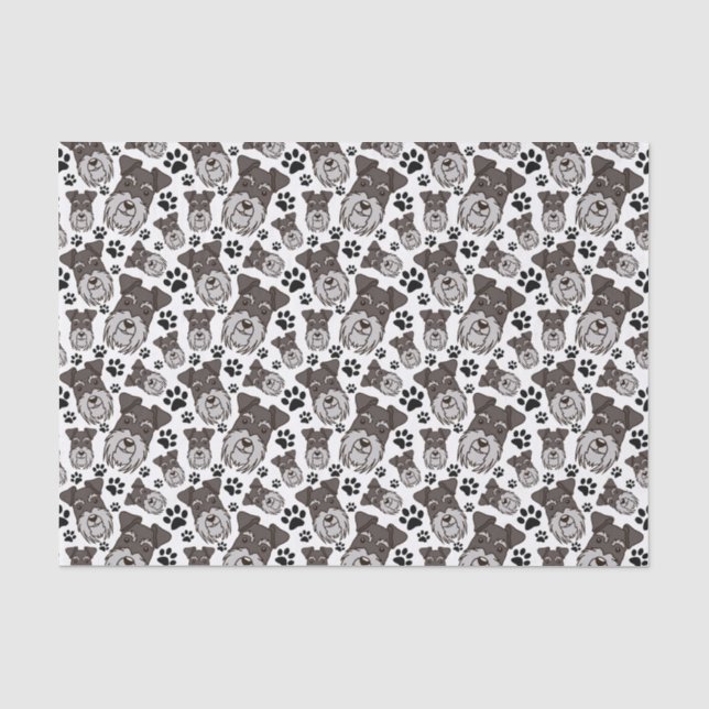 Sweet Standard Schnauzer Miniatur Pet Welpen Hund Seidenpapier (Vorderseite)