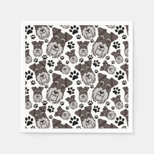 Sweet Standard Schnauzer Miniatur Pet Welpen Hund Serviette
