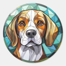 Sweet Stated Glass Beagle Hound Hund