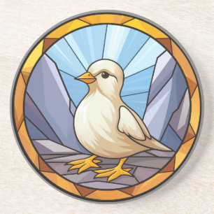 Sweet Stated Glass Dog Baby Chick Getränkeuntersetzer