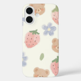 Sweet Strawbear Charm Phone Case für iPhone