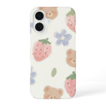 Sweet Strawbear Charm Phone Case für iPhone