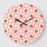 Sweet Strawberries & Blume Uhr