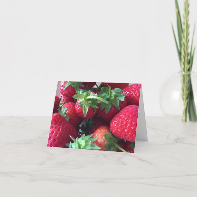 Sweet Strawberries Card Karte (Vorderseite)