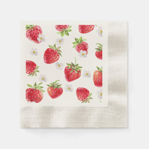 Sweet Strawberry Baby Dusche Serviette