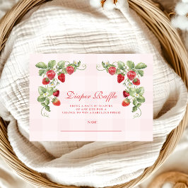 Sweet Strawberry Baby Duwer Diapper Raffle Begleitkarte