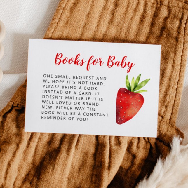 Sweet Strawberry Baby Showbuchanfrage Begleitkarte (Von Creator hochgeladen)