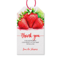 Sweet Strawberry Baby Shower Tags