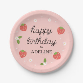 Sweet Strawberry Birthday Party Pappteller