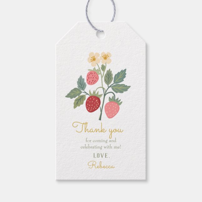 Sweet Strawberry Bouquet Geschenkanhänger (Vorderseite)