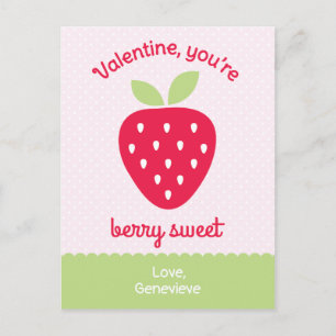 Sweet Strawberry Class Feiertagspostkarte