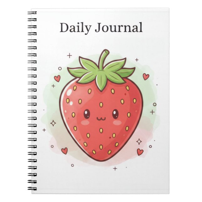 Sweet Strawberry Daily Journal (Devant)