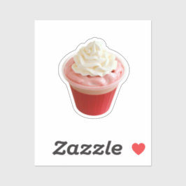 Sweet Strawberry Dessert Art Aufkleber