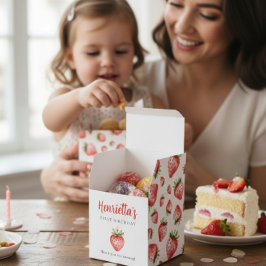 Sweet Strawberry First Birthday Favor Box Geschenkschachtel