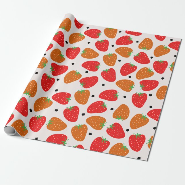 Sweet Strawberry Geschenkpapier (Ungerollt)