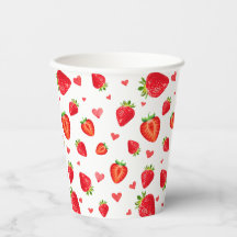 Sweet Strawberry Pattern Wasserfarbe Liebe