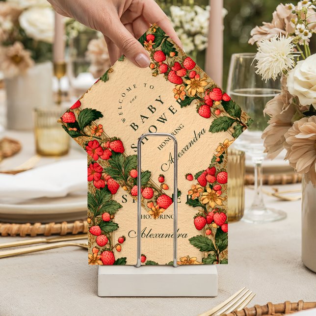 Sweet Strawberry Storybook Baby Shower Serviette (Von Creator hochgeladen)