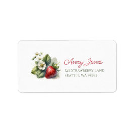Sweet Strawberry und Blume Rücksendeadresse Adressaufkleber