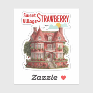 Sweet Strawberry Village Aufkleber