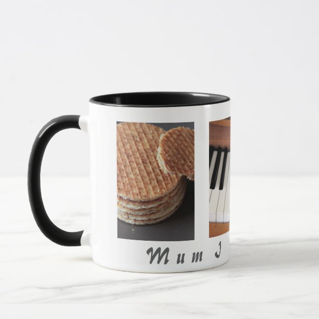 Sweet Stroopwafel Piano Tasse — Geschenk für Mutte (Links)