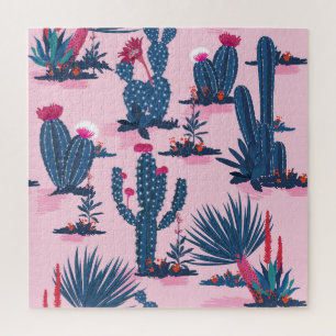 Sweet Summer Cactus Blooming Pattern