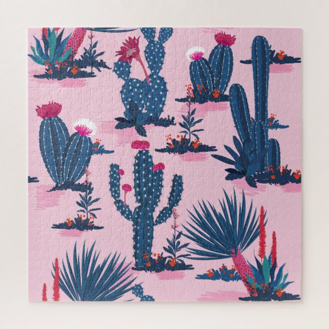 Sweet Summer Cactus Blooming Pattern (Vertikal)