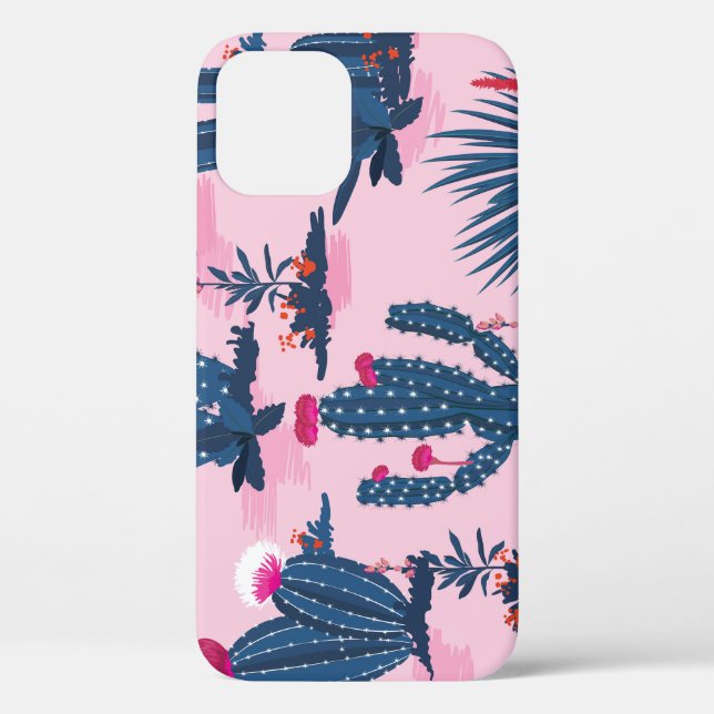 Sweet Summer Cactus Blooming Pattern Case-Mate iPhone Hülle (Rückseite)