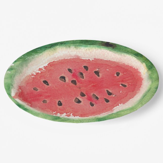 Sweet Summer Fun Melon Fruit Party Pappteller (Schrägansicht)