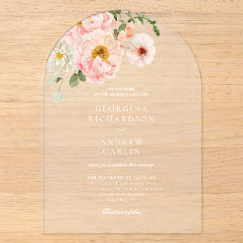 Sweet Summer Garden Acrylic Wedding Einladung