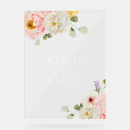 Sweet Summer Garden Wedding Acrylschild