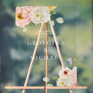 Sweet Summer Garden Wedding Acrylschild