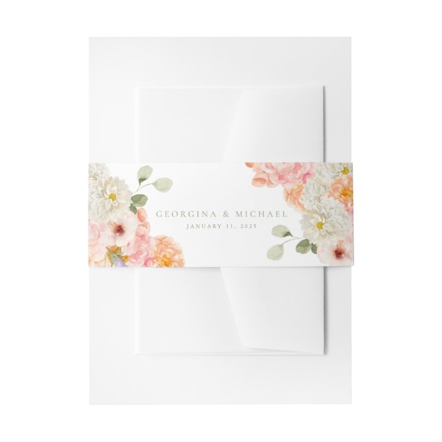 Sweet Summer Garden Wedding Einladungsbanderole (Vorderseite Beispiel)
