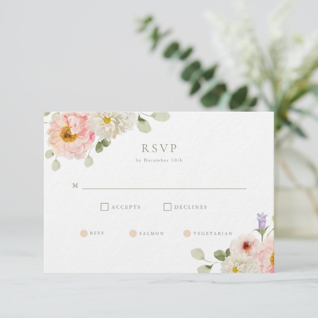 Sweet Summer Garden Wedding UAWG Einladung (Stehend Vorderseite)
