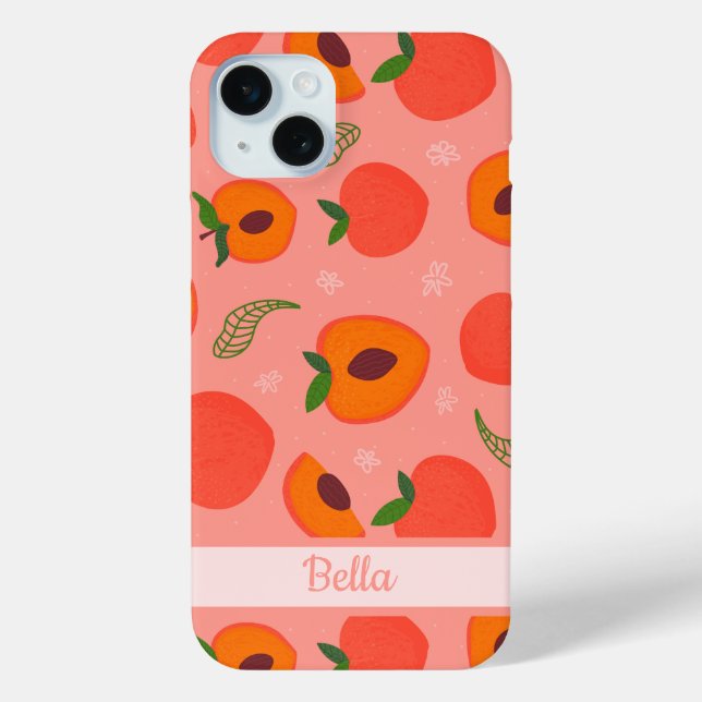 Sweet Summer Peach Muster Case-Mate iPhone Hülle (Rückseite)