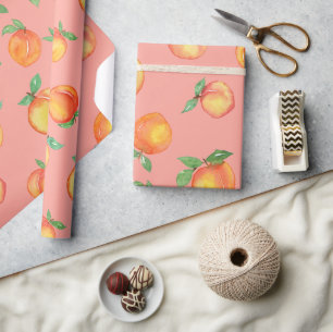 Sweet Summer Peach Muster Geschenkpapier
