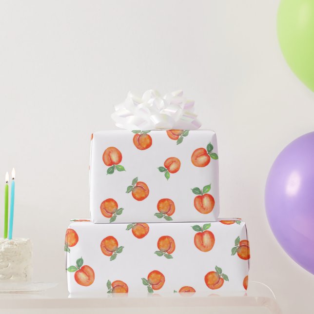 Sweet Summer Peach Muster Geschenkpapier (Partygeschenke)